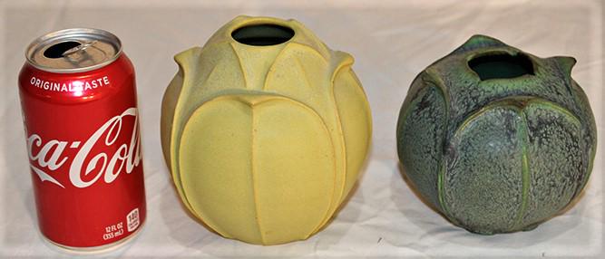 2 Small Grueby Style Vases (1 of 4)