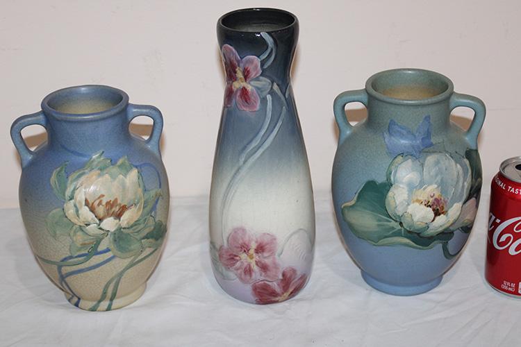 3 Weller Vases With High Glaze (1 of 6)