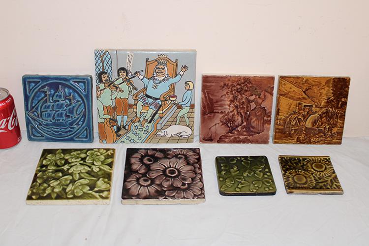 8 Vintage Tiles By Low, Providential A. E. Tile, Empire, Pewabic (1 of 4)