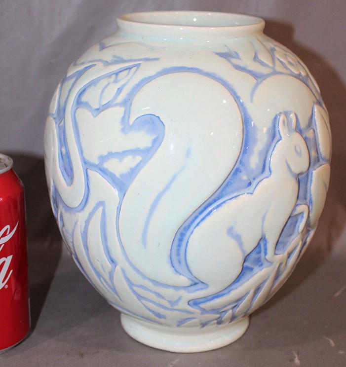 Huge 8 1/2" Bulbous Art Pottery Vase Signed Cowan (1 of 4)