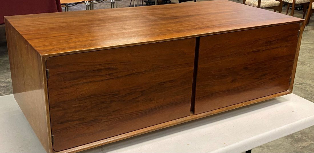 Edmund Spence factory 24 made in Sweden 2 door cabinet with a birch or maple interior (1 of 3)