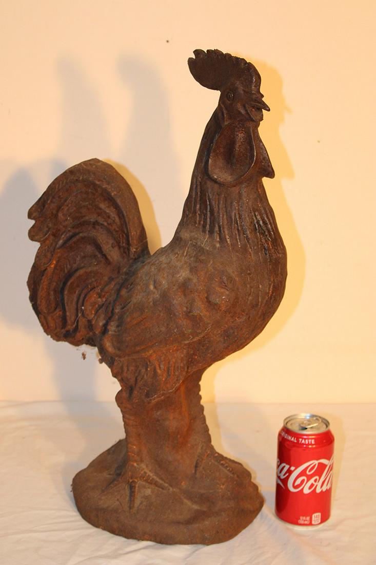 Large Heavy Cast Iron Garden Rooster (1 of 4)