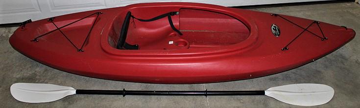 8 1/2' Clearwater Affinity Kayak And Paddles In Red (1 of 4)