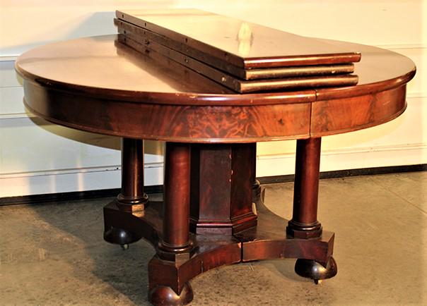 54" Mahogany Banquet Table With 3 Original Leaves (1 of 3)