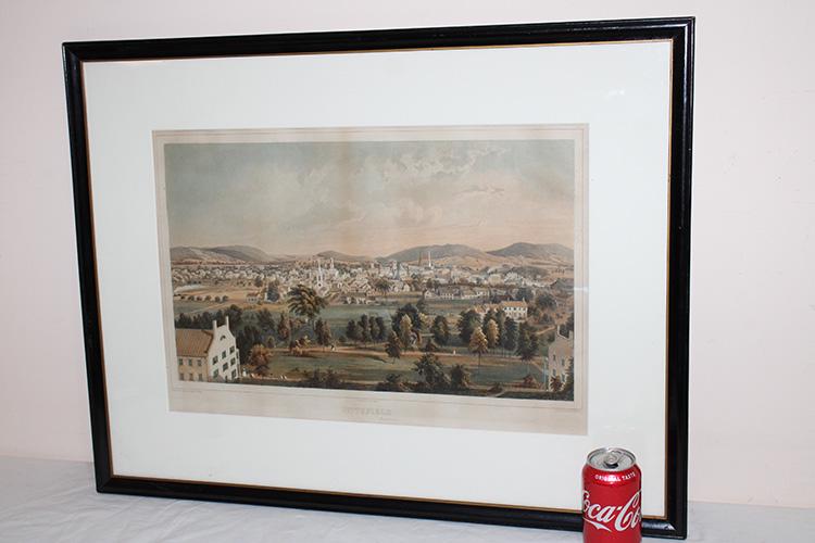 Fabulous 19Th C. Large Lithograph Of Pittsfield, Ma. (1 of 4)