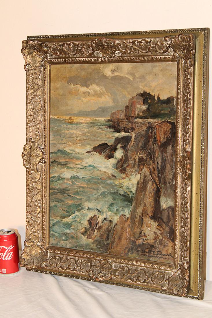 Artist Signed Albert Wenk (Well Listed) Oil On Academy Board (1 of 5)