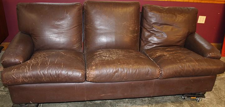 Leather Simona Pub Style Sofa (1 of 4)