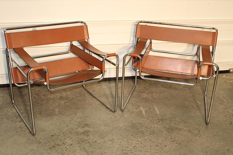 Great Match Pair Of Mid Century Early Gavina Knoll Stendig Marcel Breuer Wassily Chairs (1 of 5)