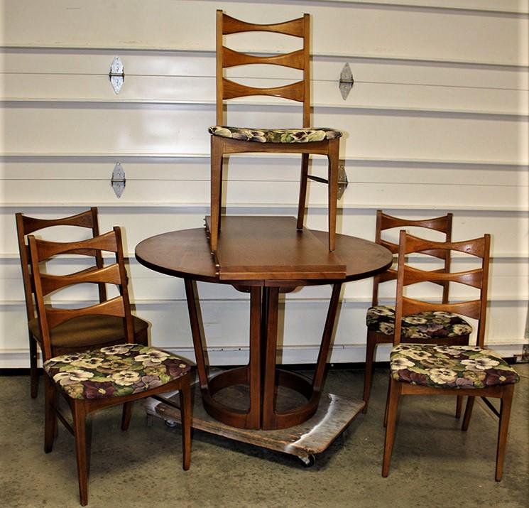 Real Nice Mid Century Modern "Lane" Teak 6 Piece Breakfast Set (1 of 5)
