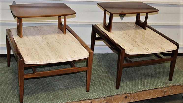 Pair Of W. Z. Marble And Wood Side Tables (1 of 4)