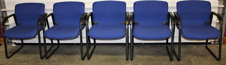 Set Of 5 Nice Signed Knolls Arm Chairs (1 of 5)