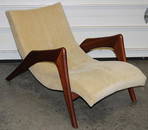 Rare Adrian Pearsoll "Crescent" Lounge Chair