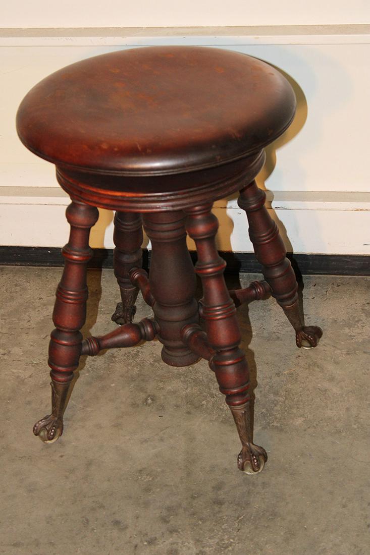 Clean Victorian Adjustable Piano Stool (1 of 4)