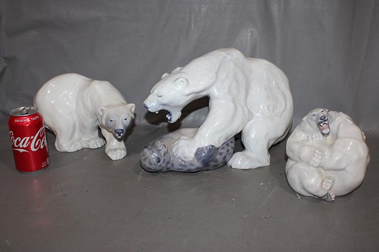 3 Nice Royal Copenhagen Polar Bears (1 of 6)