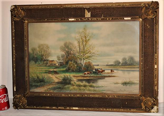 Colored Litho Signed Carl Wever Marked Taber Prang Art Co. 1905 (1 of 3)