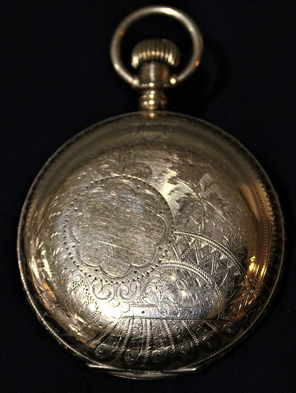 Large heavy 14k gold Illinois closed cased men's pocket watch (1 of 6)