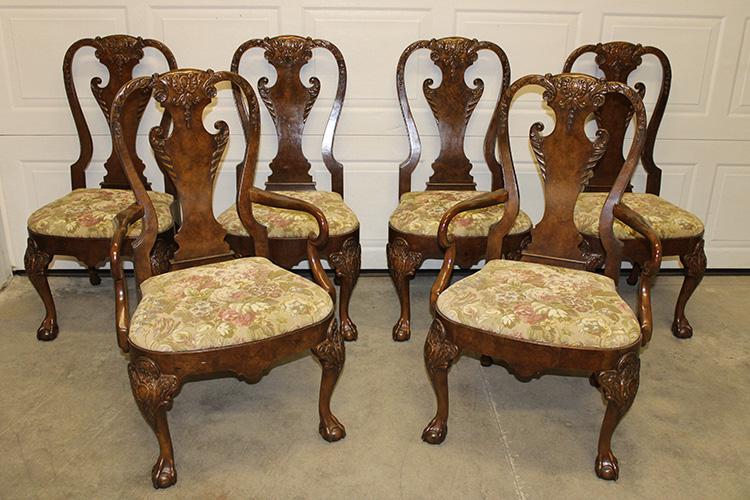 Fabulous set of 6 signed Baker dining room chairs (1 of 8)