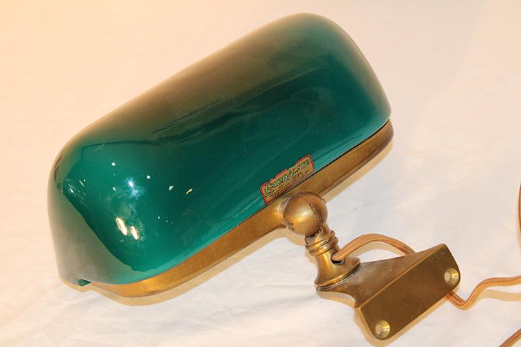 Unusual signed Emerlite wall mounted lamp with cased glass shade (1 of 4)