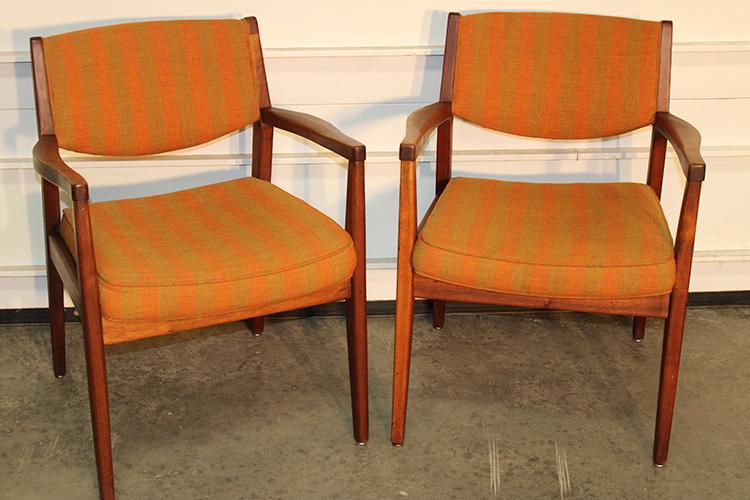 Pair of mid century teak arm chairs signed Alma (1 of 4)