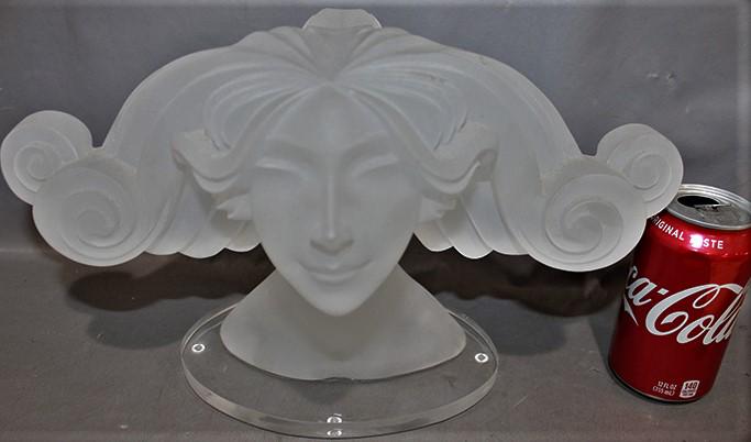 Great mid century Lucite bust of a beautiful girl (1 of 5)