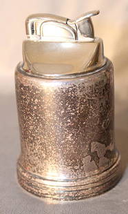 3 1/2" Signed Tiffany & Co. Sterling Silver Lighter And Bag: 3 1/2" signed Tiffany & Co. sterling silver lighter and bag. All good, needs polishing, estate fresh.