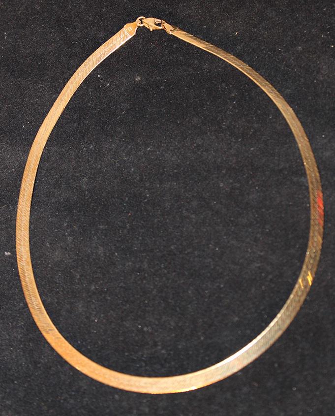 Nice 14K Italian Gold Herringbone Gold Necklace (1 of 3)