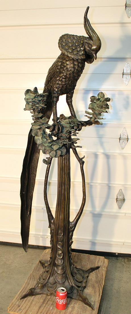 Heavy Solid Bronze 68" Tall Pheasant (1 of 5)