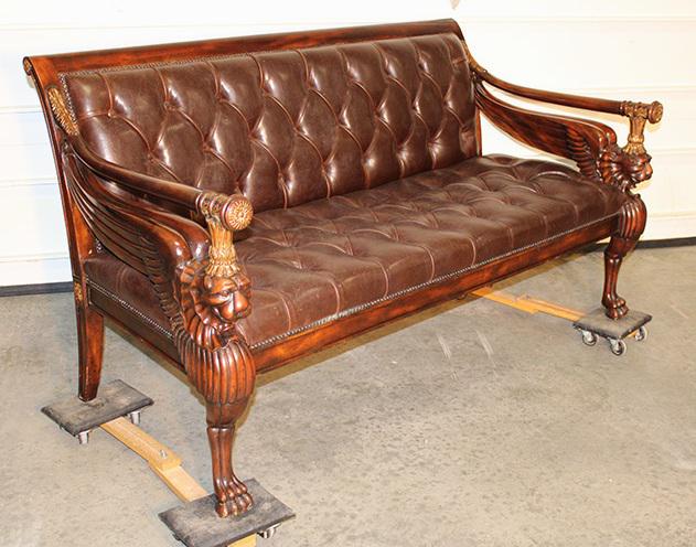 Exceptional Theodore Alexander Tufted Leather Sofa (1 of 7)