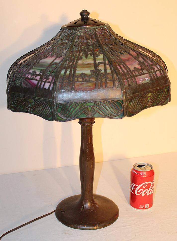 Fabulous 16" Handel Tropical Overlay Table With Great Colors (1 of 6)