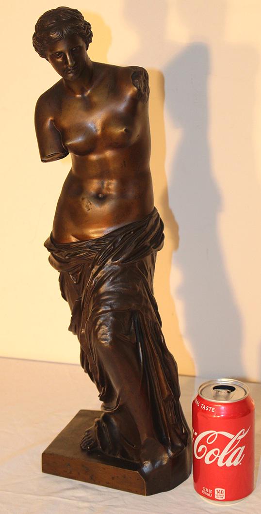 Antique 20" Tall Venus De Milo Bronze (1 of 5)