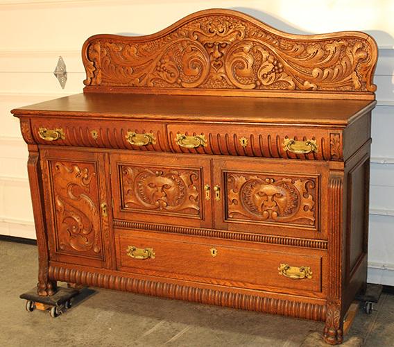 Wonderful Carved Oak Sideboard (1 of 4)