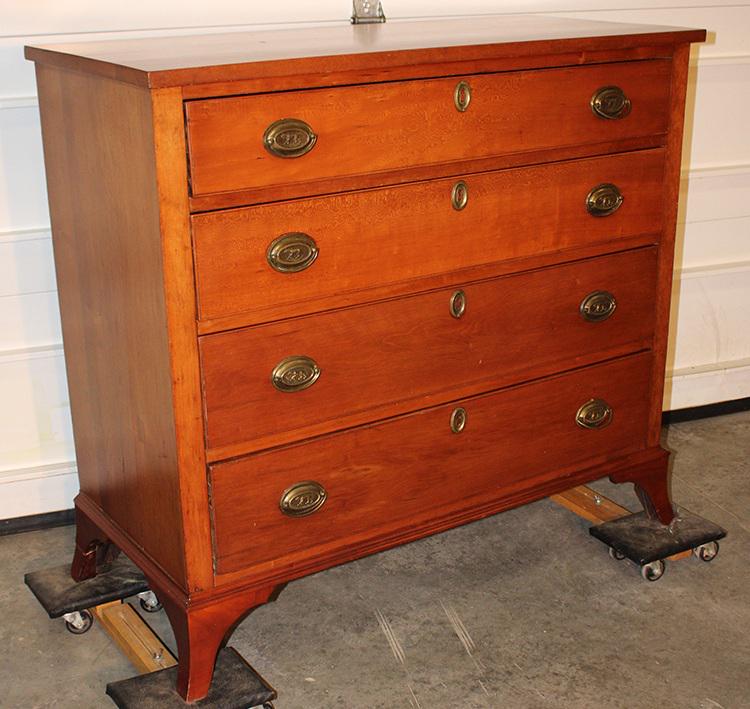 Period Cherry 4 Drawer Chest Completely Redone (1 of 3)