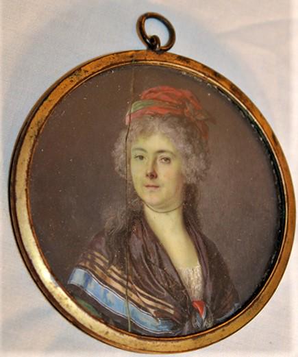 19th C. Hand Painted Miniature Portrait (1 of 3)