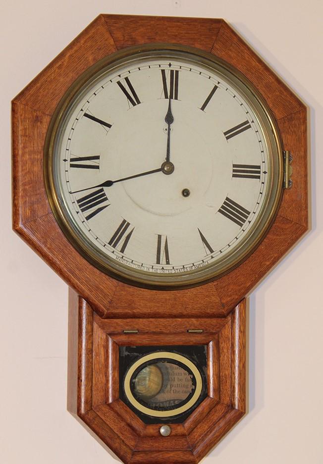 Real Clean Oak School House Clock (1 of 3)