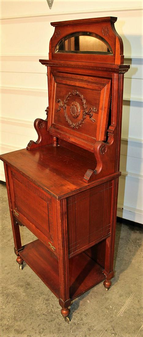 Nice Victorian Mirrored Magazine Rack (1 of 5)