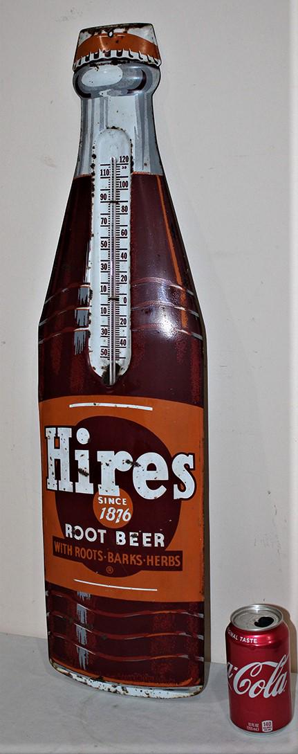Large Antique "Hires" Root Beer Advertising Thermometer (1 of 4)