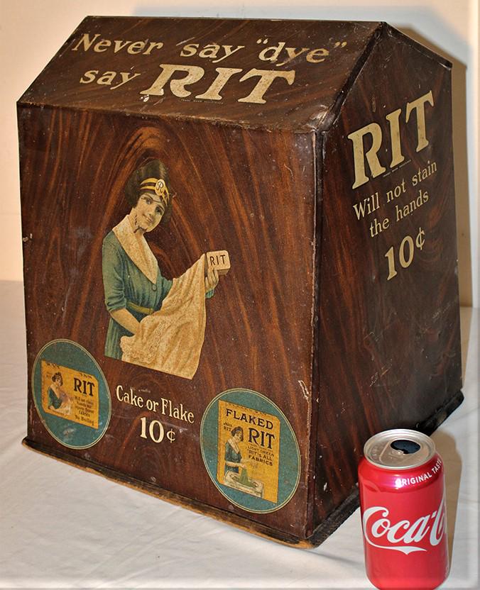 Real Nice Rit Dye Advertising Tin Country Store Display (1 of 7)