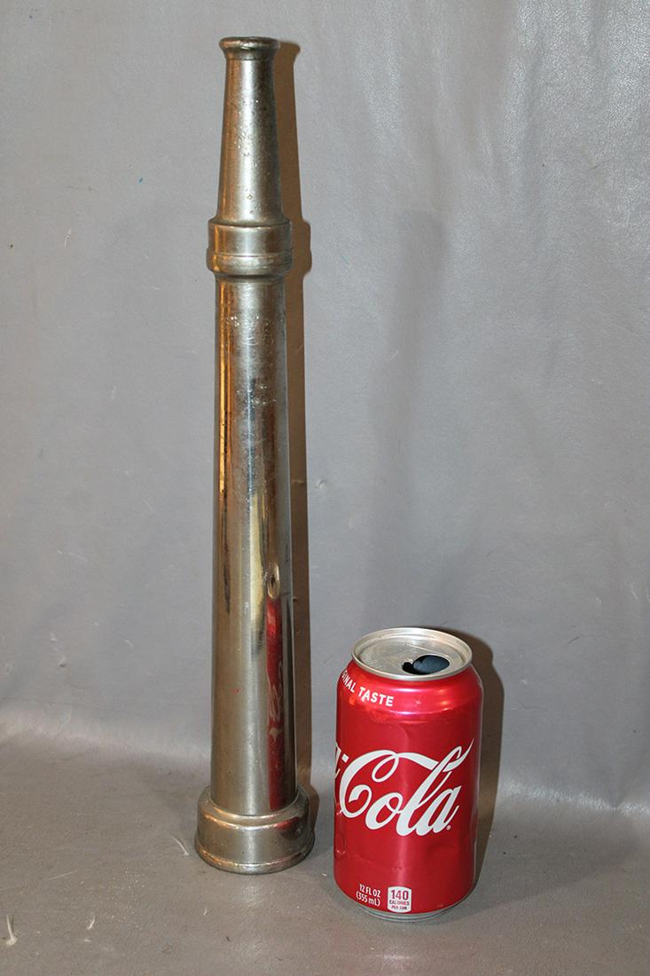 Antique 2 Piece 15" Nickel Over Brass Fire Nozzle (1 of 3)