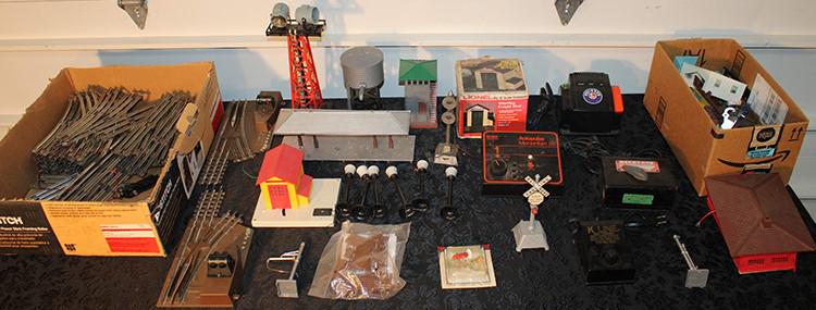 2 Tables Full Of Train Accessories, Buildings, Transformers, Tracks, Etc. (Attic Finds) (1 of 8)