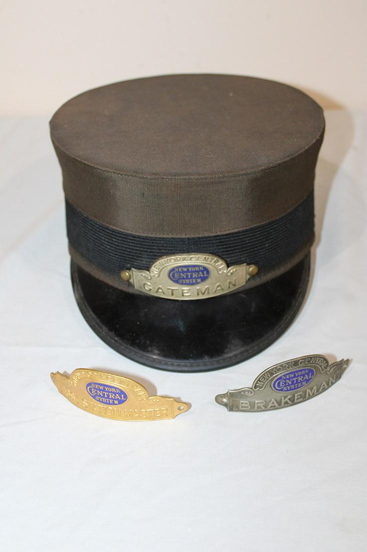 New York Central Railroad "Gateman" Hat Plus Brakeman (1 of 6)