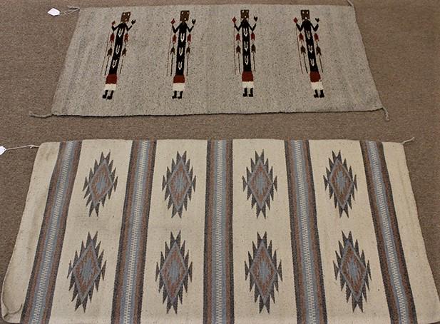 2 Real Nice Hand Made Estate Fresh Indian Style Rugs (1 of 5)