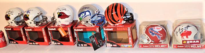 7 Signed Riddell Mini Helmets (1 of 7)
