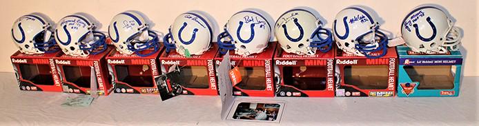 8 Signed Indianapolis Colts Mini Helmets (1 of 8)