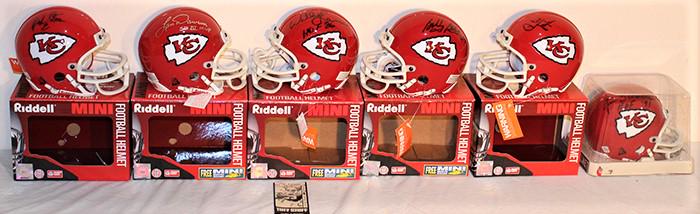 6 Original Signed Mini Helmets Kansas City Chiefs (1 of 6)