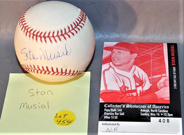 Signed Stan Musial Baseball With C.O.A. (1 of 3)