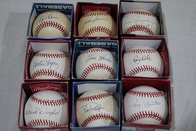9 Signed Baseballs By Professional Baseball Players (1 of 4)