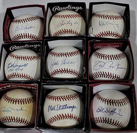 9 Baseballs Signed By The Pros (1 of 5)