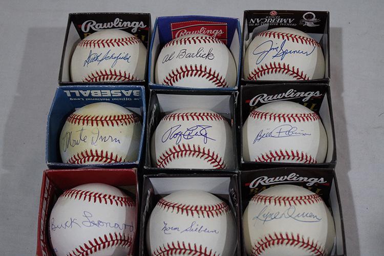 9 Baseball Signed By The Pros (1 of 5)