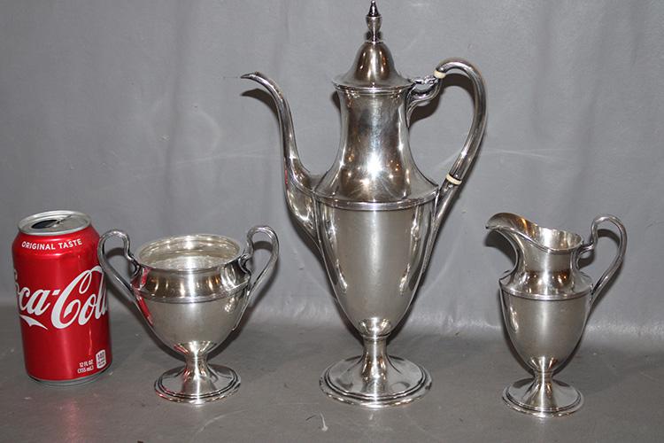 Fabulous 3 Piece Signed Tiffany & Co. Sterling Silver Tea Set (1 of 3)