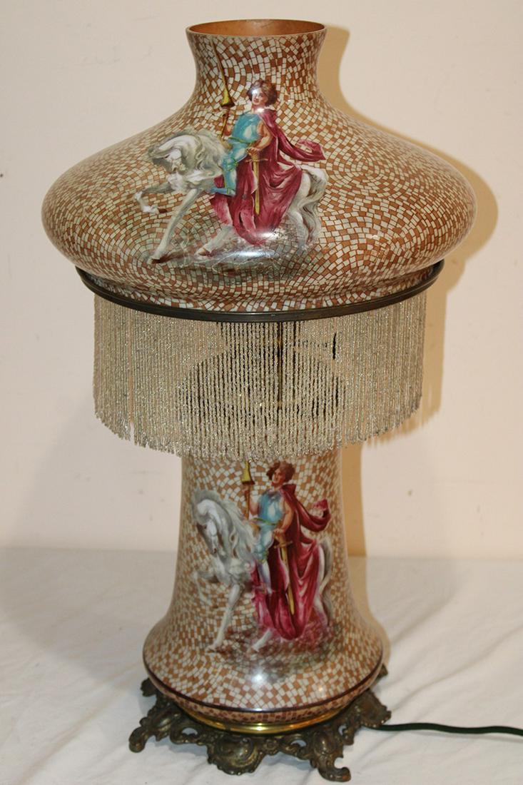 Exceptional All Original Pittsburg Banquet Lamp With Sir Lancelot (1 of 8)